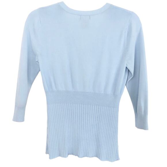 Y2k Pastel Blue Cardigan Sweater Knit XS Preppy Cute Coquette - Picture 3 of 4
